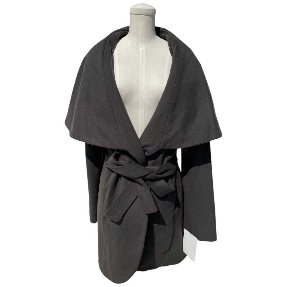 TAHARI Marla Double Face Wool Wrap Coat Belted Jacket Size Medium